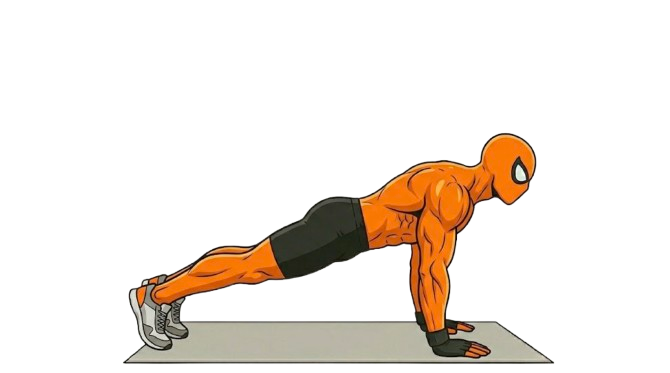Orange Guy doing push-ups
